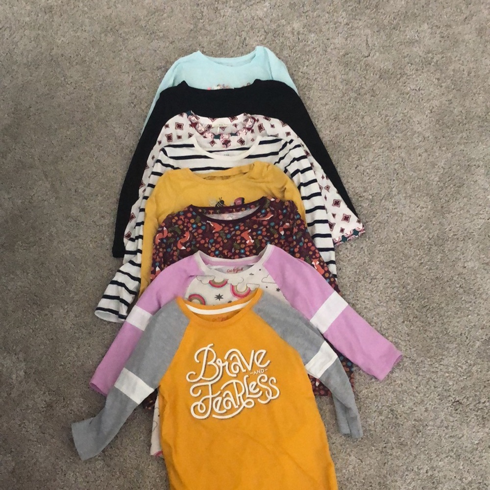❤️5 for $20❤️ (8) long sleeve girls shirts